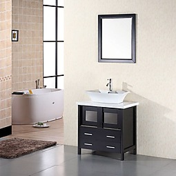 Elite 30" Single Vessel Sink Vanity Set Product List Image