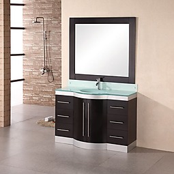 Jade 48" Single Drop-In Sink Vanity with Glass Top Product List Image