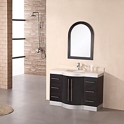 Jade 48" Single Under-Mount Sink Vanity with Travertine Top Product List Image