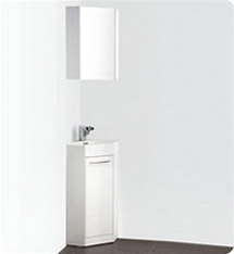 Fresca - Coda 14" - Corner Bathroom Vanity w/ Medicine Cabinet - FVN5082WH