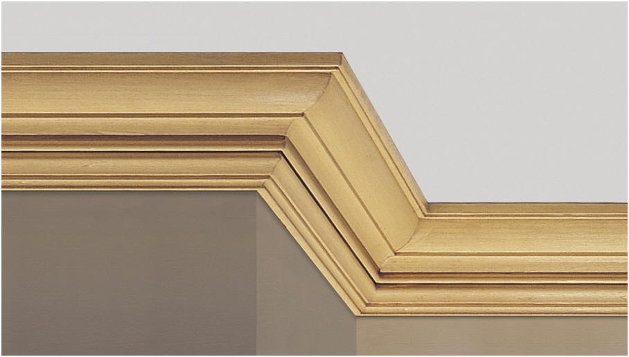 Oak712MIL Ornamental COLONIAL CORNICE MLDG 27/32'x4-1/2"  