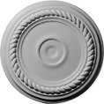 7 7/8"OD x 1 1/8"ID x 3/4"P Small Alexandria Ceiling Medallion (Fits Canopies up to 1 7/8")