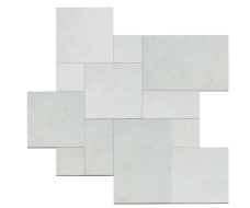 Crema-Winter-marble-french-pattern-sanblasted-pavers