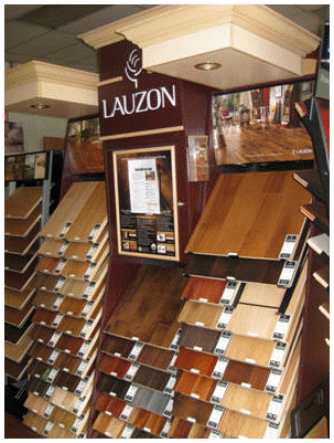 LAUZON Hardwood Flooring Display 