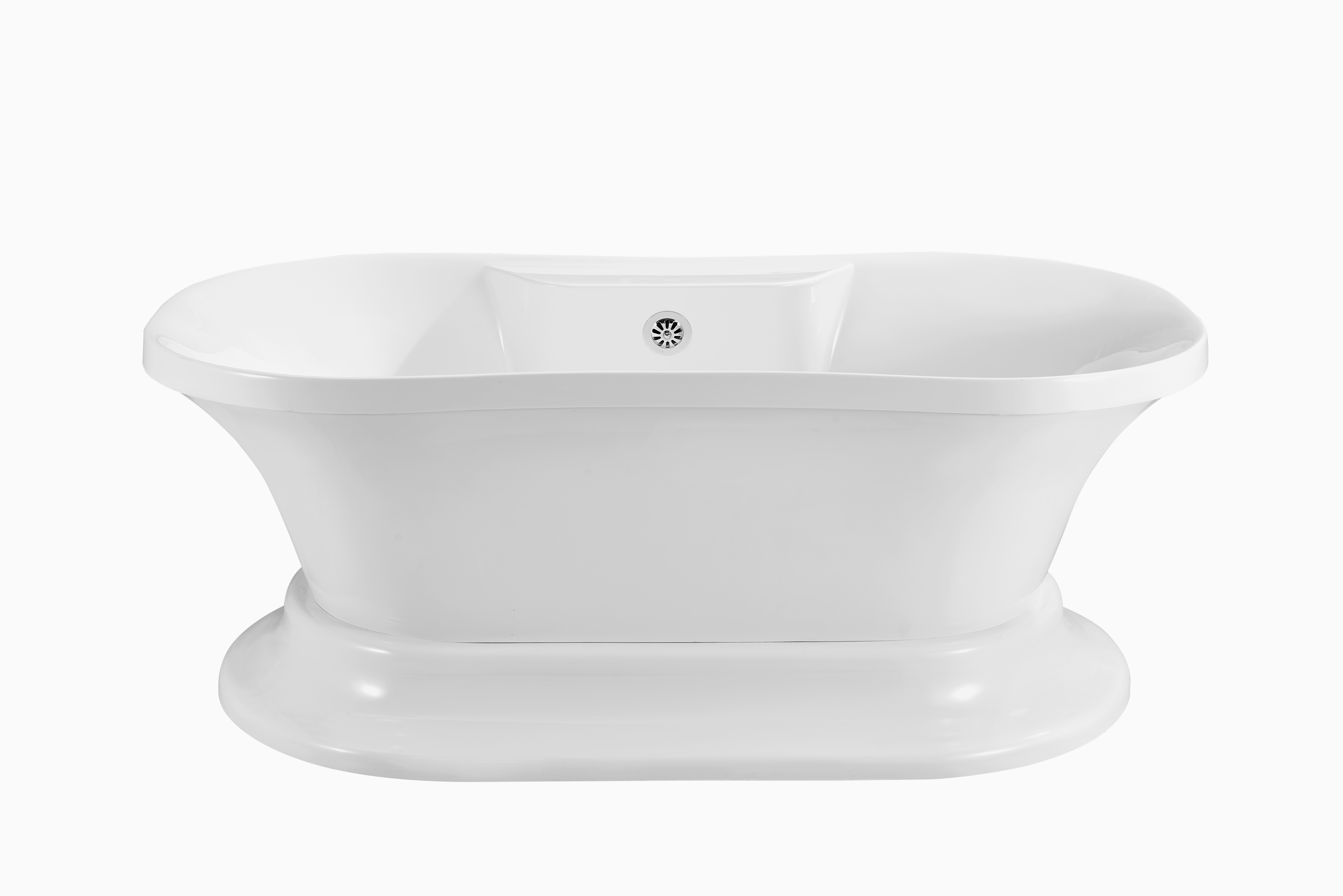 60" Soaking Freestanding Tub With External Drain
