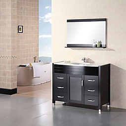 Waterfall 48" Single Under-Mount Sink Vanity w/ White Stone Countertop Product List Image