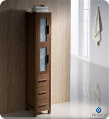 Fresca Torino Tall Bathroom Linen Side Cabinet - Walnut