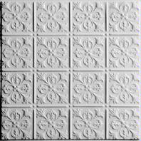 Fleur-de-lis White Ceiling Tiles