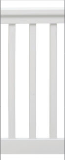 square straight baluster kit