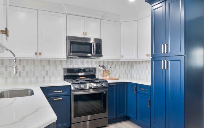 Tribeca Cabinetry Soho White and Blue