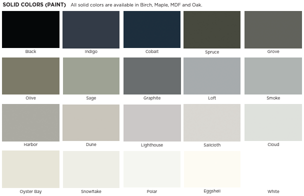 Bertch Solid Paint Options