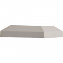 6 1/2W x 1 1/2H Post Top Flat