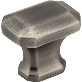 1-1/4" Overall Length Brushed Pewter Emerald Ella Cabinet Knob