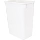 35-Quart Plastic Waste Container White. 