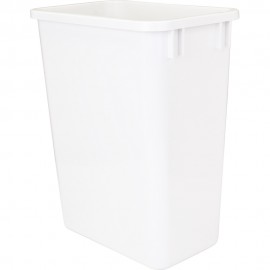 35-Quart Plastic Waste Container White. 