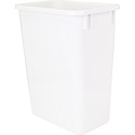 35-Quart Plastic Waste Container White. 