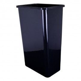 50-Quart Plastic Waste Container Black. 