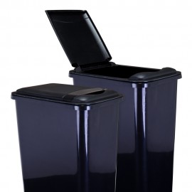 Lid for 50-Quart Plastic Waste Container Black. 
