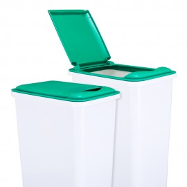 Lid for 50-Quart Plastic Waste Container Green. 
