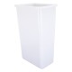 50-Quart Plastic Waste Container White. 