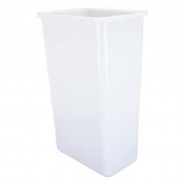 50-Quart Plastic Waste Container White. 