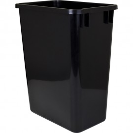 35-Quart Plastic Waste Container Black. 