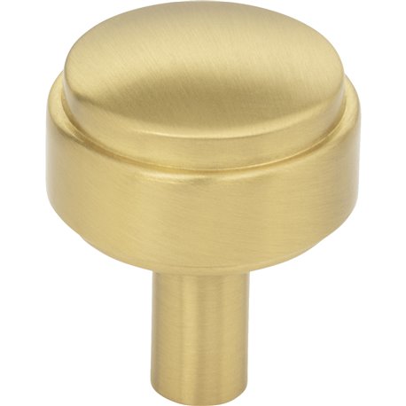 1-1/8" Diameter Brushed Gold Hayworth Cabinet Knob