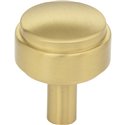 1-1/8" Diameter Brushed Gold Hayworth Cabinet Knob