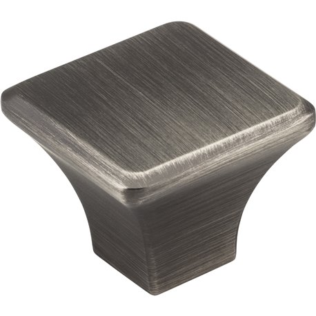 1-1/4" Overall Length Brushed Pewter Square Marlo Cabinet Knob