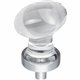 1-1/4" Overall Length Brushed Pewter Football Glass Harlow Cabinet Knob