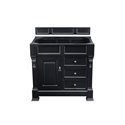Brookfield 36" Single Vanity Cabinet, Antique Black