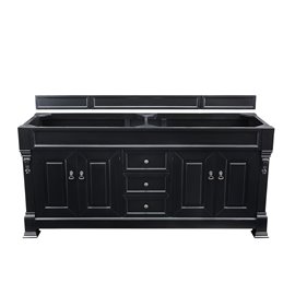 Brookfield 72" Double Vanity Cabinet, Antique Black