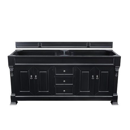 Brookfield 72" Double Vanity Cabinet, Antique Black