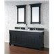 Brookfield 72" Double Vanity Cabinet, Antique Black
