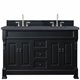 Brookfield 72" Double Vanity Cabinet, Antique Black