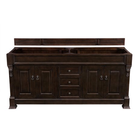 Brookfield 72" Double Vanity Cabinet, Burnished Mahogany