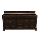 Brookfield 72" Double Vanity Cabinet, Burnished Mahogany