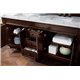 Brookfield 72" Double Vanity Cabinet, Burnished Mahogany