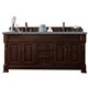 Brookfield 72" Double Vanity Cabinet, Burnished Mahogany