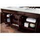 Brookfield 72" Double Vanity Cabinet, Burnished Mahogany
