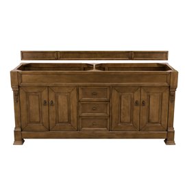 Brookfield 72" Double Vanity Cabinet, Country Oak