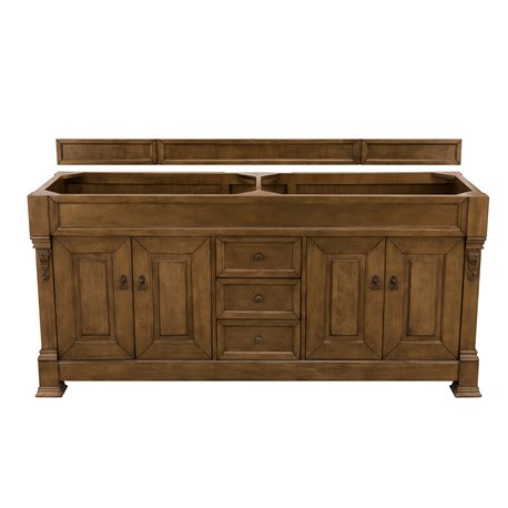 Brookfield 72" Double Vanity Cabinet, Country Oak