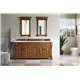 Brookfield 72" Double Vanity Cabinet, Country Oak