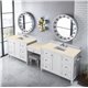 Copper Cove Encore 122" Double Vanity Set, Bright White w/ 3 CM Arctic Fall Solid Surface Top