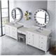 Copper Cove Encore 122" Double Vanity Set, Bright White w/ 3 CM Arctic Fall Solid Surface Top