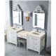 Copper Cove Encore 86" Double Vanity Set, Bright White w/ 3 CM Arctic Fall Solid Surface Top