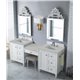 Copper Cove Encore 86" Double Vanity Set, Bright White w/ 3 CM Arctic Fall Solid Surface Top