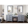 Copper Cove Encore 86" Double Vanity Set, Silver Gray w/ 3 CM Arctic Fall Solid Surface Top
