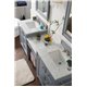 Copper Cove Encore 86" Double Vanity Set, Silver Gray w/ 3 CM Arctic Fall Solid Surface Top
