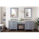 Copper Cove Encore 86" Double Vanity Set, Silver Gray w/ 3 CM Arctic Fall Solid Surface Top